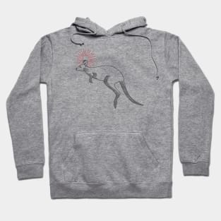 Kangaroo : line art Hoodie